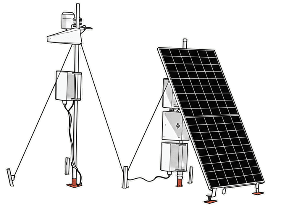 Skizze der Wetterstation